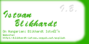 istvan blikhardt business card